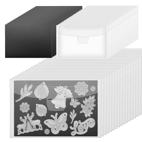 Image of KKJCXY 120pcs Magnetic Sheets for Dies Storage, with Rubber Magnet Sheet, Die Cut Storage Essential Set for Die Cutting and DIY Scrapbooking