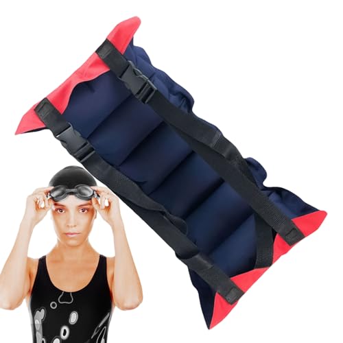 Cinturón de natación - PVC flotante para adultos | Flotador hinchable flexible con inflación fácil | Dispositivo de flotador plegable para enseñar entrenamientos para la práctica de agua abierta
