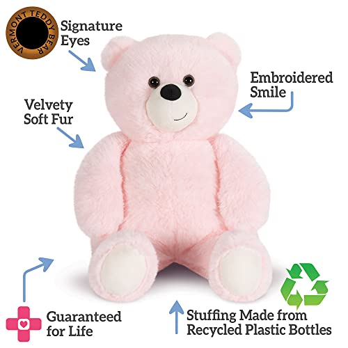 Vermont Teddy Bear Pink Teddy Bear - Teddy Bears For Babies, Pink, 14 Inch #TOP2