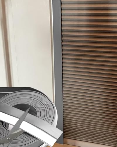 Elitix Estor Enrollable Guias Laterales Bloqueador de Luz Adhesivo para Ventana, Fácil de Cortar. Cortinas Flexibles con Tiras Laterales para Bloquear La Luz. Canales Laterales para Dormir En La