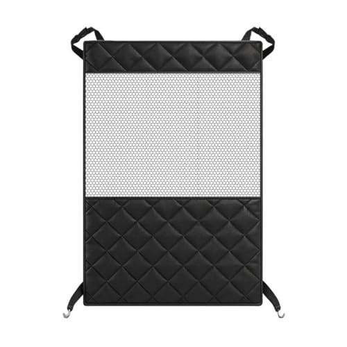BildeeMait Red de seguridad transpirable para mascotas para coche, barrera de malla ajustable para perros delantera y trasera, protector de instalación con correas reforzadas, 78 x 45 cm