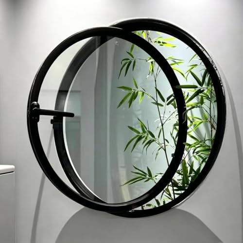 Ventana circular aluminio pivotante eje central con vidrio templado 2