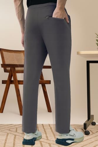 Image of SaintX Men's 4-Way Stretchable Athleisure Pants | Sweat Wicking Fabric | Slim Fit | Active - Sports Wear | Travel, Lounge & Casual Wear | Stylish Back Zipper Pocket | Available in Plus Size (ST06)