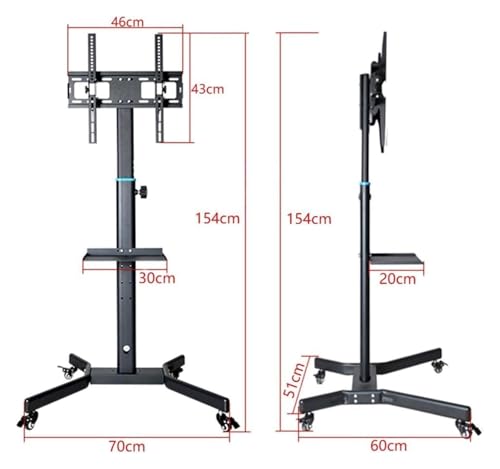 Soporte móvil para TV con ruedas y bandeja miniatura 2
