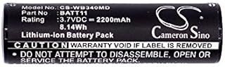 2200mAh / 8.14Wh Li-ion Replacement Battery for Welch-Allyn Connex ProBP 3400, Connex ProBP 3400 Pro BP, 6911, BATT11