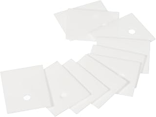 PATIKIL Alumina Ceramic Sheet Cooling Pad Insulating Sheet 50pcs 4mm Hole High Hardness for MOS Transistor 28x22x0.65mm(1.1x0.87x0.03")