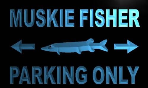 ADVPRO m377-b Muskie Fisher Parking Only Neon Light Sign