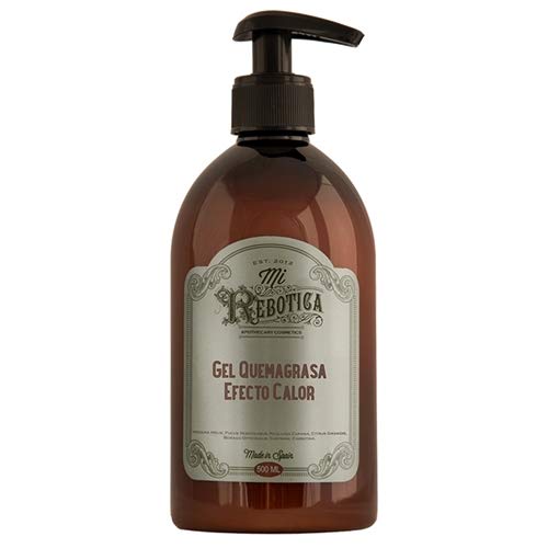 Minha REBOTICA | Gel Quemagrasas efeito de calor 500 ml | para abdômen e glúteos | Quemagrasas potente para emagrecimento | esfoliante corporal | efeito Tonificante, Hiperémico e Lipolítico