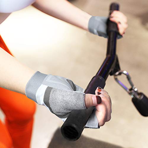 image for nononfish Exercise Gloves for Women Fingerless for Weight Lifting, Cyc