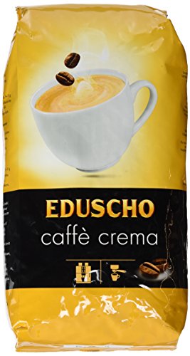 Eduscho Cafe Crema Kaffee | Hochwertiger Kaffee aus ganzen Bohnen im 1000g Beutel | Ideal für Kaffeevollautomaten | Toller Geschmack von Eduscho