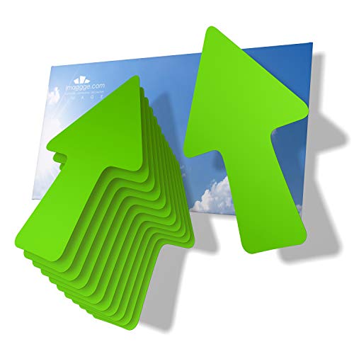 imaggge.com 12 flèches - Vert Pomme - Autocollants de signalisation et d'orientation - Intérieur et extérieur - Directions, Parcours fléché, indications