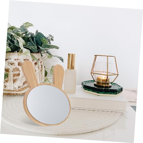 2 espejos de maquillaje de escritorio con base estable miniatura 2