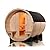 TaTalife Outdoor Barrel Steam Sauna Room with Porch, Canadian Hemlock Wood Sauna Room with 6KW TOULE Electric Heater with Sauna Stone, Sauna Accessories, 6 Person Home Traditional Wooden Saunas