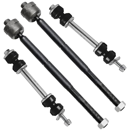 Image of Detroit Axle - 10pc Front End Suspension Kit for 2015-2018 Chevrolet Silverado 1500 Suburban Tahoe GMC Sierra Yukon XL, Upper Control Arms w /Ball Joint Struts & Coil Spring Sway Bars Tie Rods