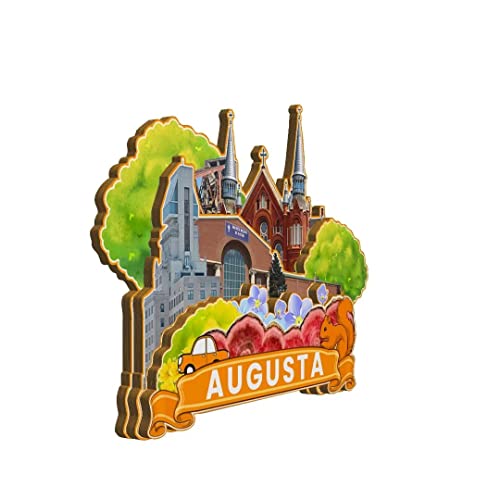 Imán Decorativo de Madera Augusta Georgia USA miniatura 2