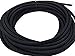 Round Cotton Covered Cord - 18/2 Antique Style Cloth Electrical Wire - 25' 18 Gauge Vintage Style Cord (Black Round)