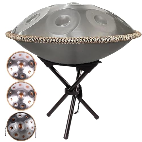 �X�`�[���n���h�p���Ŋy�� - 22�C���`�^���h���� 432Hz/440Hz�n���h�p���h�����Z�b�g �T�E���h�q�[�����O�A�ґz�A���K�p 9/10/12���n���h�p���y�� �n���h�p���h���� ��l�p(GOLD+SILVER-12 NOTES,432Hz)