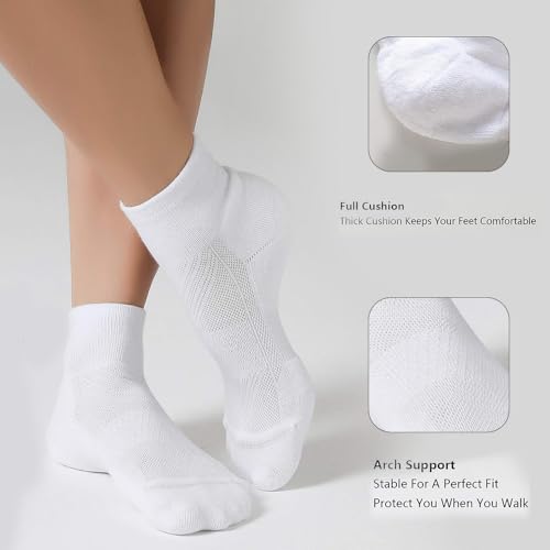 4-Pack Men’s Cushioned Ankle Socks, Athletic Running Socks for Sports and Everyday Wear2