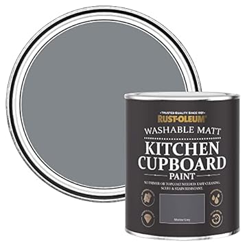 Rust-Oleum Dark Grey Kitchen Cupboard Paint in Matt Finish - Marine Grey 750ml