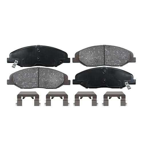 Image of Detroit Axle - Brake Pads for 2008 2009 2010 2011 2012 2013 2014 Cadillac CTS Ceramic Brakes Pads w /Hardware Front & Rear Replacement