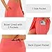 ANIVIVO Women's Swim Skirt Bathing Suit Bottom High Waisted Swim Skort Tummy Control Split Swimsuit Bottom with Pockets(Coral XL)
