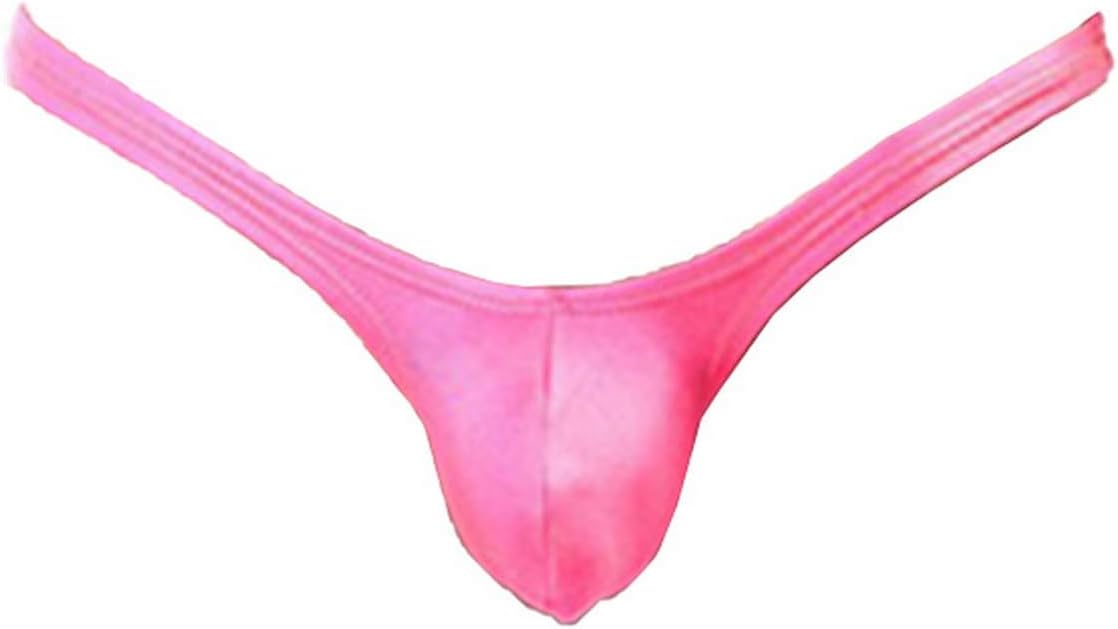 Faringoto Seamless Solid Thong Men T-back Thin Low-Waisted Underpants