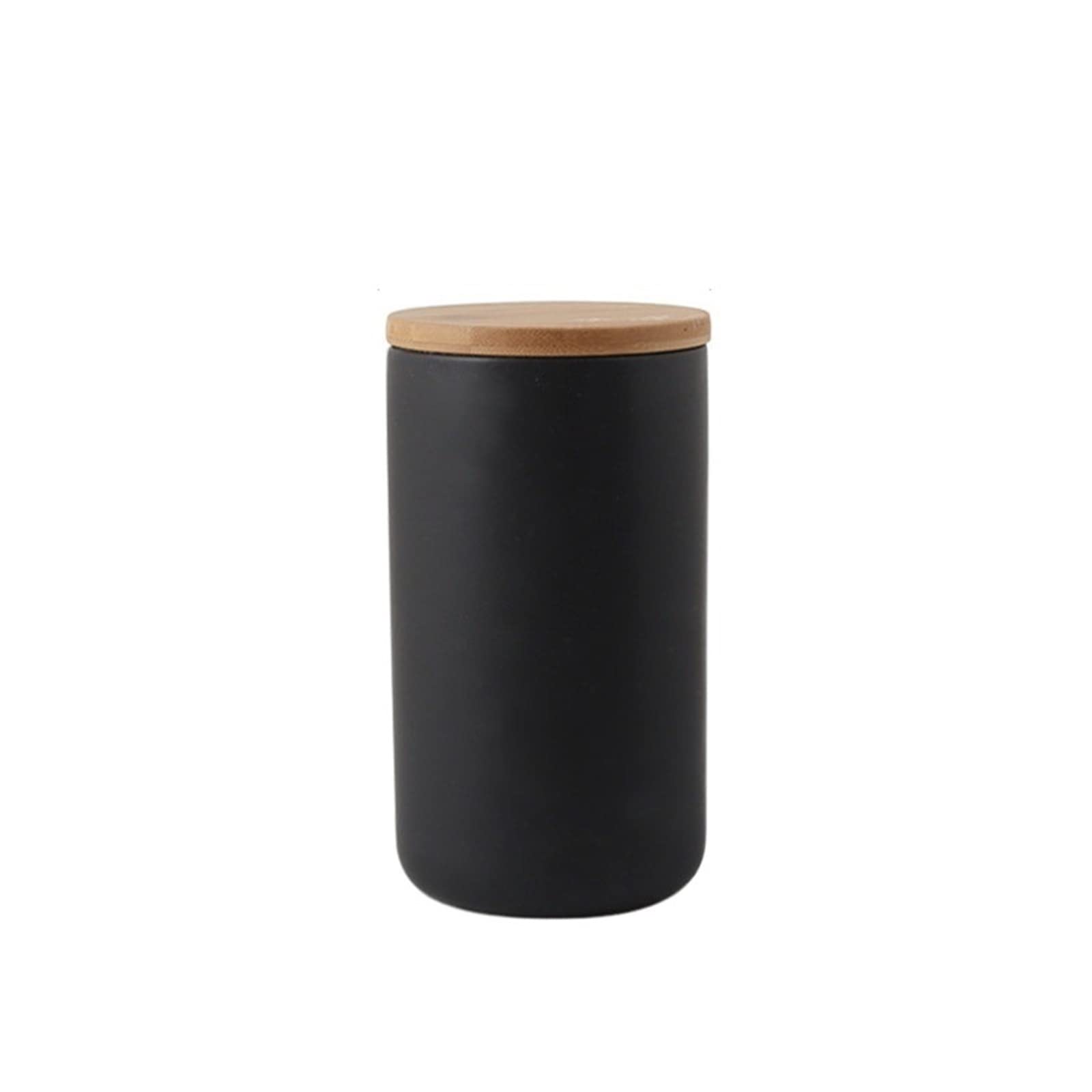 JINGYAN Storage Jars Sealed Ceramic Storage Jar Spice Container, Salt Bottle With Wooden Lid Coffee Tea