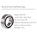 Kozelo 5pcs MR105K Ball Bearing - [5x10x3mm] Chrome Steel Open Type Deep Groove Ball Bearings for Machinery Applications Industrial Equipment