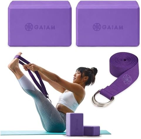 Gaiam Yoga Block - Supportive Latex-Free Eva Foam - Soft Non-Slip...