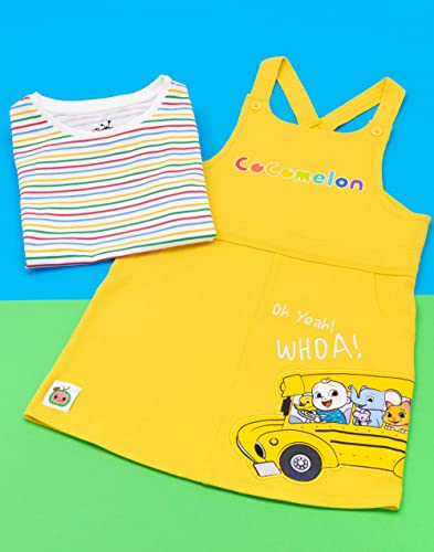 CoComelon Pinafore Dress Kids Toddlers Girls T-Shirt Dungaree Outfit4