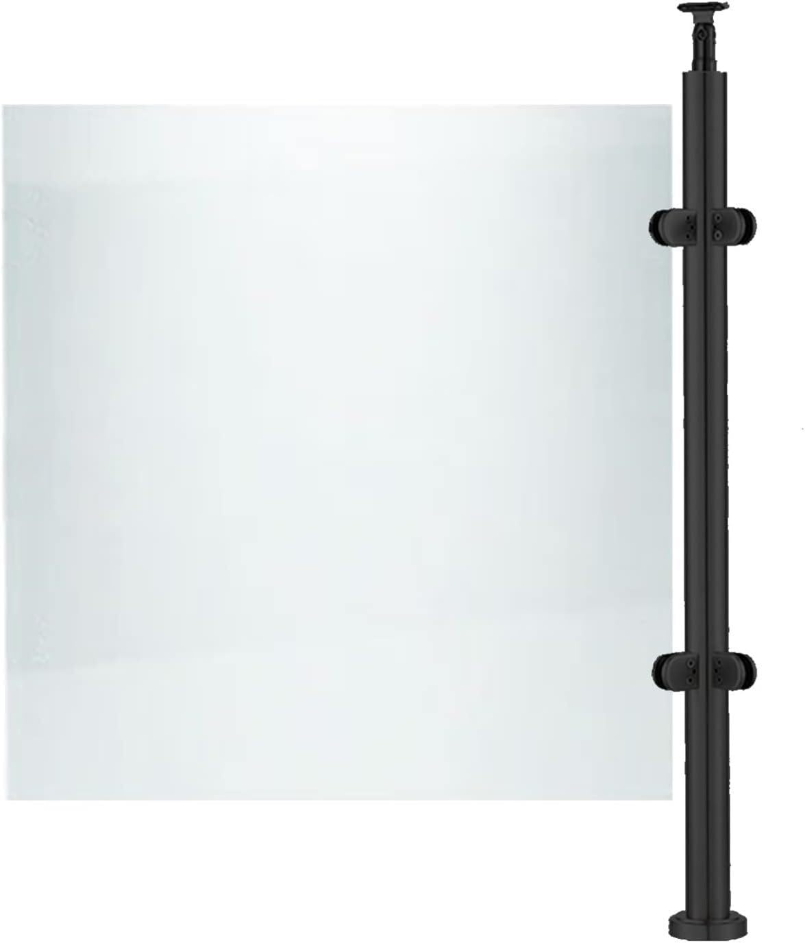 Système de garde-corps en verre avec poteau d'angle de 95cm de hauteur