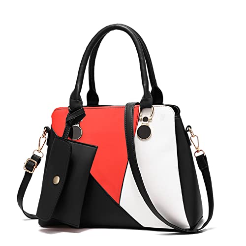 Sac à main portés main et cabas d'épaule femme en cuir PU imperméable ensemble de 2 pièces