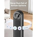Dreo Tower Fan for Bedroom, 25ft/s Velocity 28dB Quiet Floor Fan, 90° Oscillating Fans for Indoors with 4 Speeds, 4 Modes, 8H Timer, Bladeless Standing Fan, Black, Nomad One (DR-HTF007) - Image 4