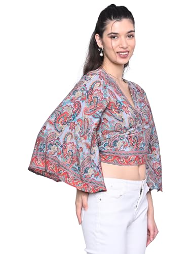 Image of KE Kanha Exports top for Women Stylish Western | wrap Tops for Woman | Perfect on Jeans Tops for Women | Summer top | Beach Outfits Dress for Stylish