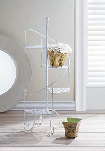 Zingz And Thingz Spiral Showcase Plant Stand In White #TOP1