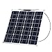 Pannello Solare Flessibile, Pannello Solare 12V Portatile con Telaio in Alluminio 30° Piegato 50W ad Alta efficienza Pannello Solare monocristallino per Camion Auto Tenda per casa Barca Yacht RV