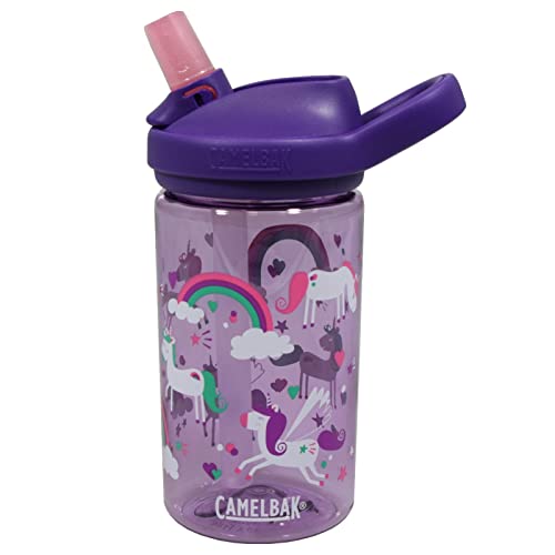 CAMELBAK Kinder Trinkflasche Eddy+ Plus Kids, 400 ml, Einhorn Regenbogen - Lila, 2282, Einheitsgröße Cover