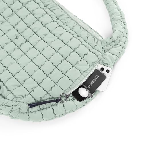 Image of ODODOS Quilted Carryall Tote Bag for Women Crossbody Hobo Lightweight Padding Shoulder Bag