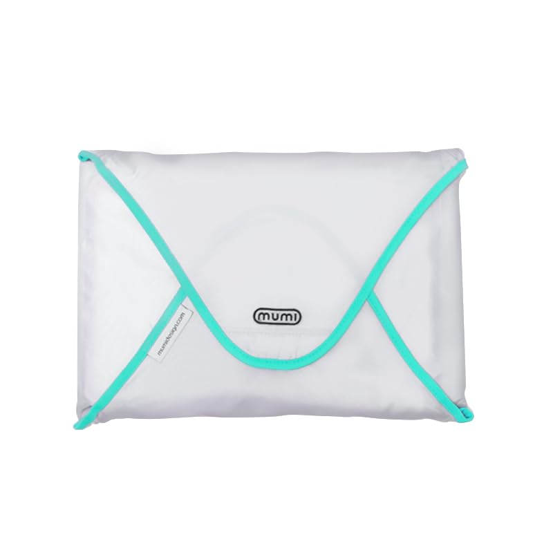 MUMI Design Travel Garment Bag Clothes Folder – 14.5” x 10.5” Packing Bag & Organizer for Luggage | Large-Capacity, Anti-Wrinkle Garment Bags for Travel, Carry-On Suitcases & Clothing Storage (Aqua)