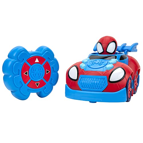 Marvel Spidey And His Amazing Friends Web Crawler Rc - Remote-Controlled Vehicle - Features Built-In Super Hero With 4 Controller Functions, Blue & Red #TOP4