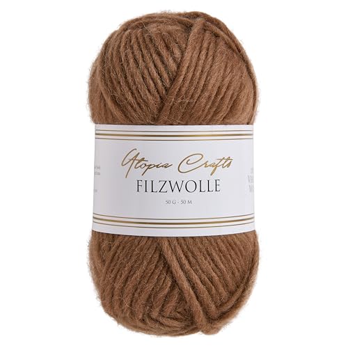 Utopia Crafts filtull 100% virgin ull 50 g (kamel)