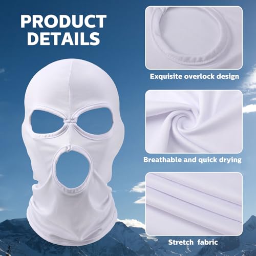 Image of Geyoga Balaclava Covering Three Holes Full Face Covering Summer Thin Open Hood Windproof Motorcycle face Cover