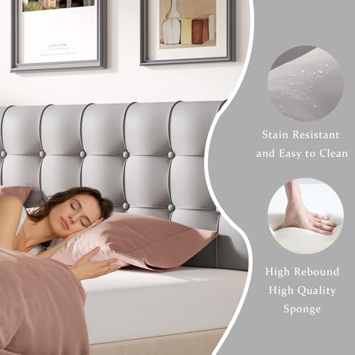CQXMJT Wedge Headboard Pillow Queen with Side Pockets - Triangular Wedge Pillow headboard for Bed/Sofa/Daybed, Removable Tech-Fabric Cover & Hidden Zipper — view 6