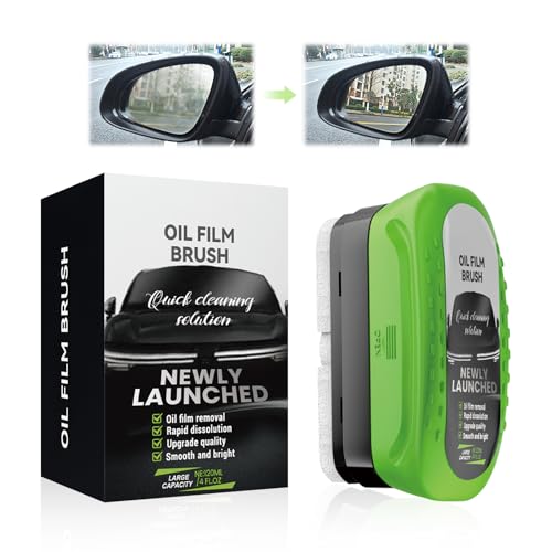 HASAIKA® Auto-Windschutzscheibenreiniger, Glas-Ölfilm-Entferner, Multifunktionale Kfz-Ölfilm-Reinigungsbürste, Verbesserte Klarheit und Sichtbarkeit des Glases, 120 ml