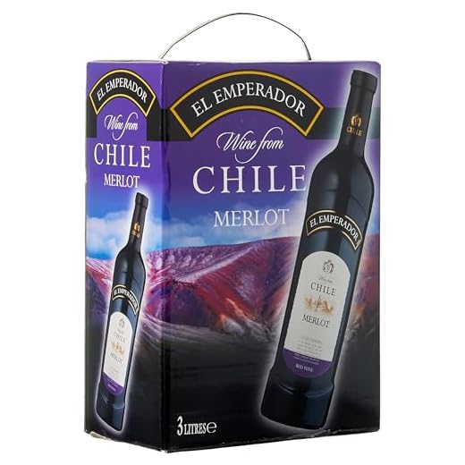 El Emperador - Vin rouge chilien Merlot cubi 3L Bag in Box, Valle Central Chili (1 x 3 L)
