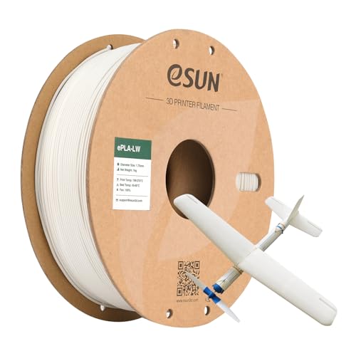 eSUN Light Weight PLA Filament 1KG, Low Density for Model Airplane,Natural