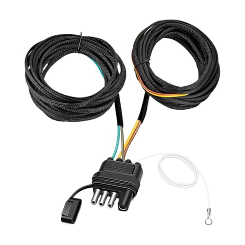 Connecteur de fil de remorque harnais plat 4 voies et kit de câblage cuivre 5 fils