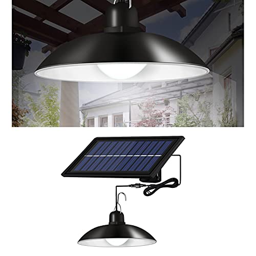 Generic Luminária pendente LED de energia solar para exterior IP65 lâmpada suspensa na varanda com c