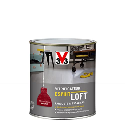 V33 Vitrificateur pour parquets - Esprit Loft® - Rouge Fusion brillant 0,75L