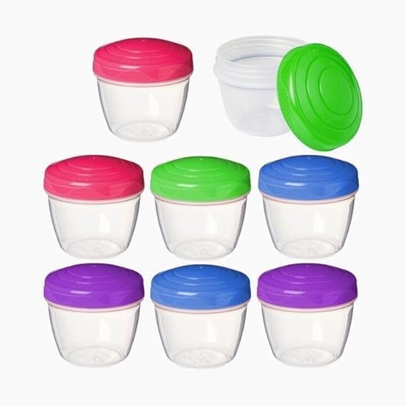 Top Snack Containers - Small Food Storage 150 ml BPA-Free Random colors ...
